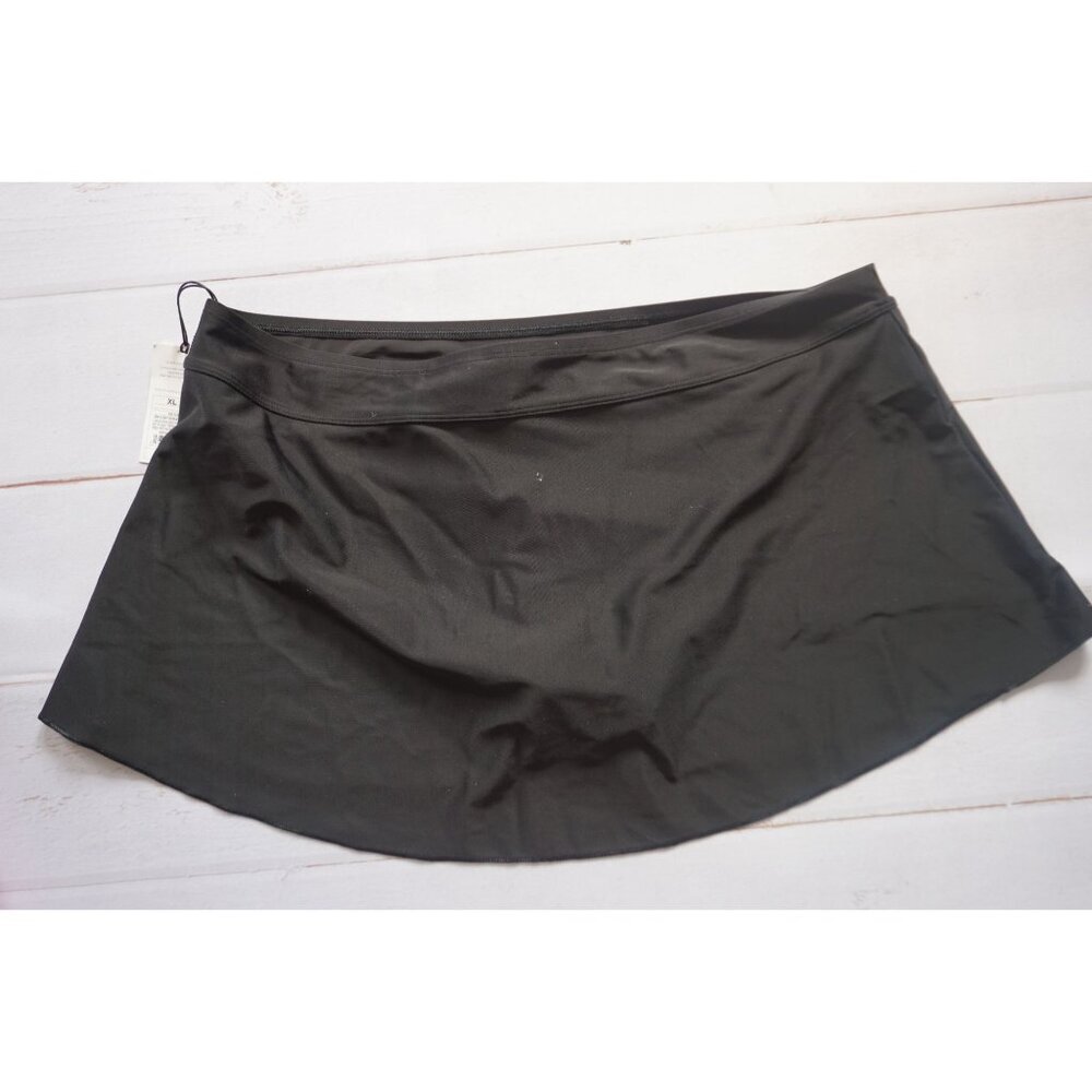 Shade & Shore Black Women's Elastic Waist Swim Skirtini - Size XL, NWT - Picture 7 of 9